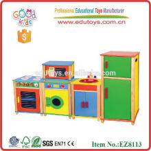 Juguetes más populares juguetes de la habitación de los muebles de madera 2014 con el juego de madera del juguete de la cocina de China